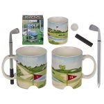 Golf krus med golfkølle og kugle