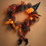 Halloween krans med lys Halloween krans med lys