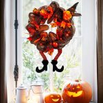 Halloween krans med lys Halloween krans med lys