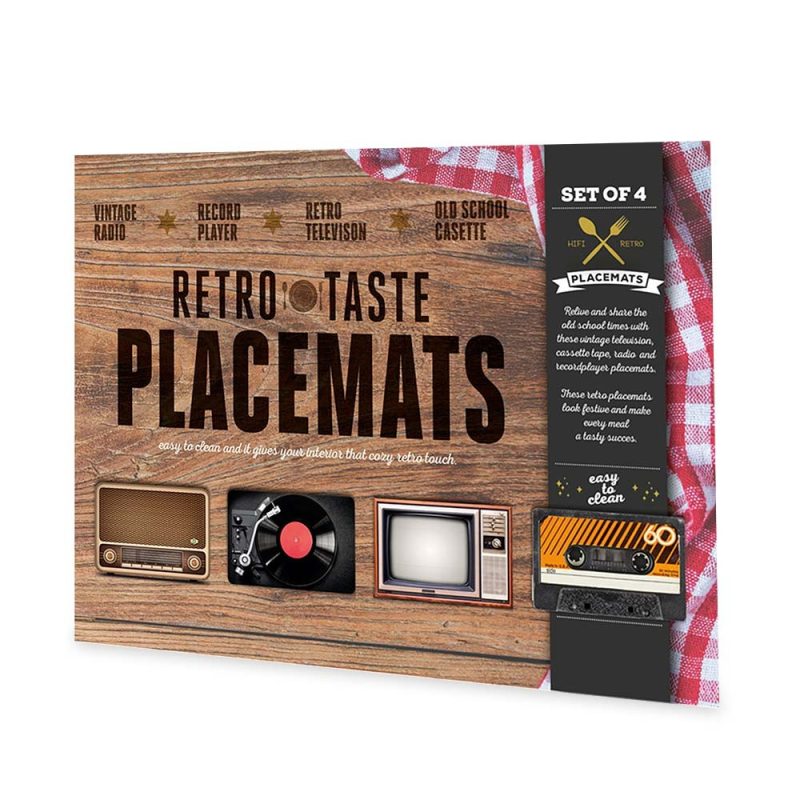 HIFI Retro dækkeservietter – 4 stk