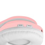 Høretelefoner med katteører og LED lys – Pink