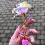 Holografisk rose med LED lys