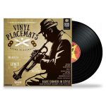 Retro vinylplade dækkeservietter – 4 stk