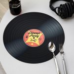 Retro vinylplade dækkeservietter – 4 stk