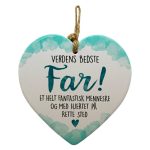 Keramikhjerte verdens bedste far