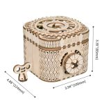 3D skattekiste i træ med kode og nøgle fra Rokr™ (LK502) 3D skattekiste i træ med kode og nøgle fra Rokr™ (LK502)