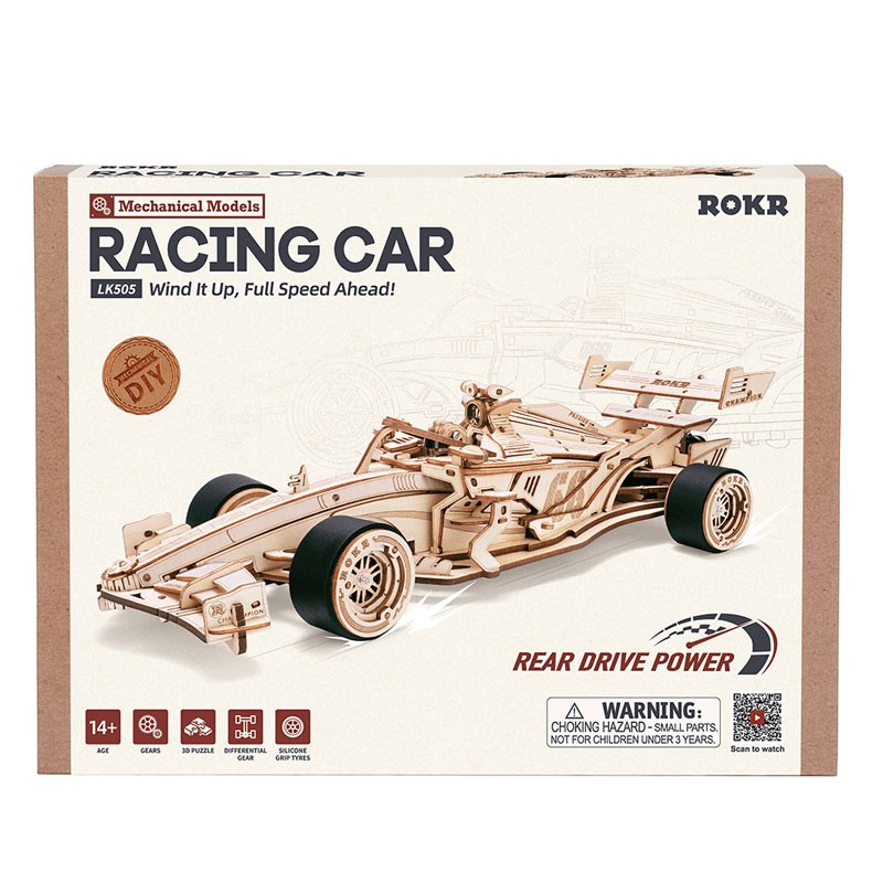 3D Racerbil puslespil fra Rokr™ (LK505)