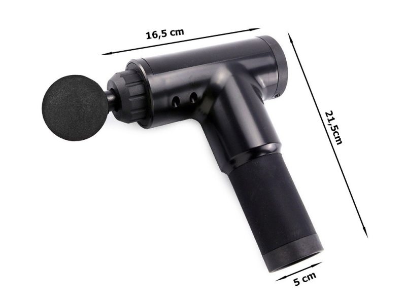 Massagepistol i sort mod ømme muskler – PRO Muscle gun
