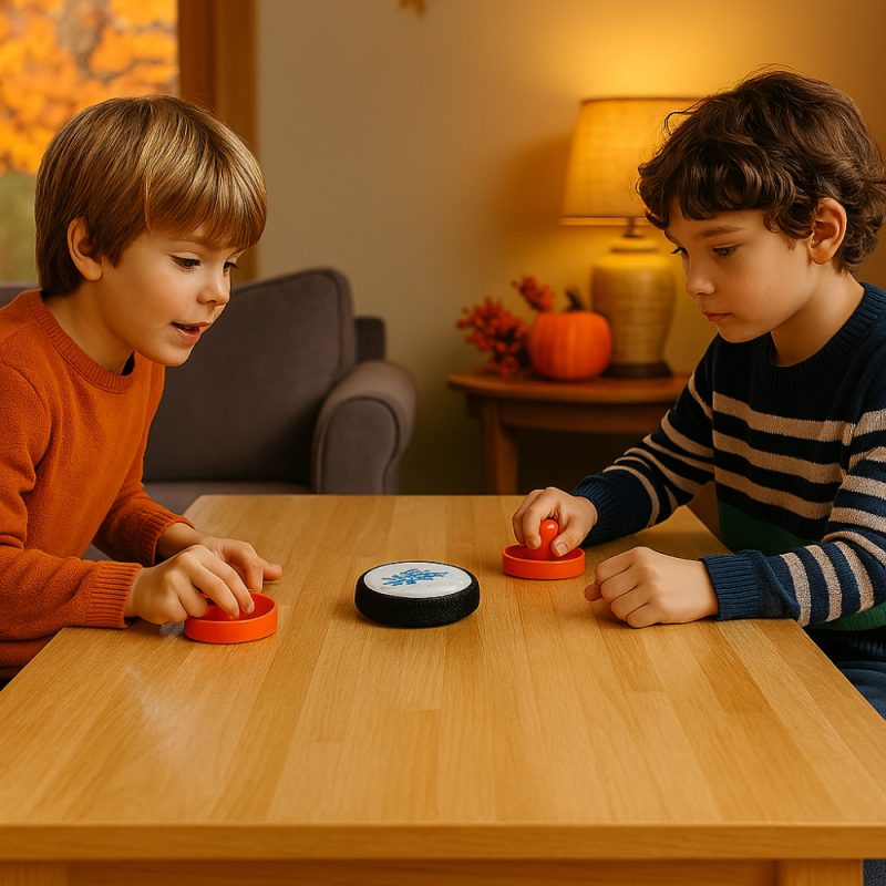 Mini air hockey spil