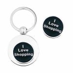 Nøglering med polet – I love shopping