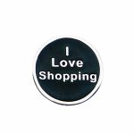 Nøglering med polet – I love shopping