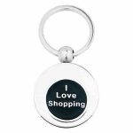 Nøglering med polet – I love shopping