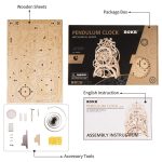 Mekanisk pendul ur 3D puslespil fra Rokr™ (LK501) Mekanisk pendul ur 3D puslespil fra Rokr™ (LK501)