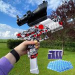 Gel blaster pistol til gel kugler og skumpile – Sort