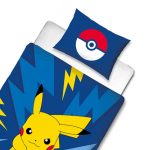 Pokémon sengetøj med Pikachu – blå