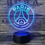 PSG fodboldklub 3D lampe