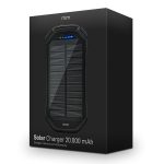 QI powerbank med solceller – 20.000 mAh