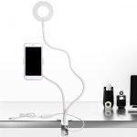 Fleksibel Selfie Ring lys med telefonholder