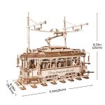 3D mekanisk sporvogn puslespil fra Rokr™ (LK801)