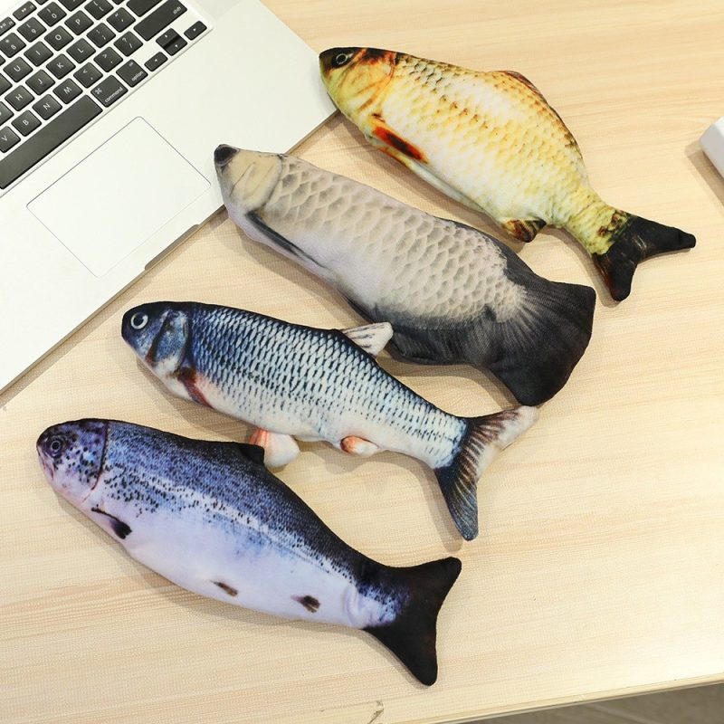 Sprællende legefisk til katte