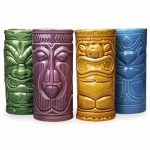 Tiki Cocktail krus, 4 stk