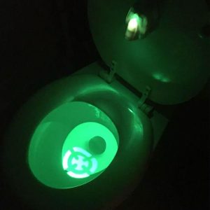 Toilet LED lys med målskive