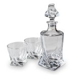 Twisted karaffelsæt med to glas