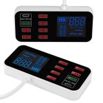 USB Docking station med 8 porte USB/PD/QC og LCD skærm