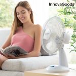 Hvid ventilator til skrivebord Ø 30 cm 35W