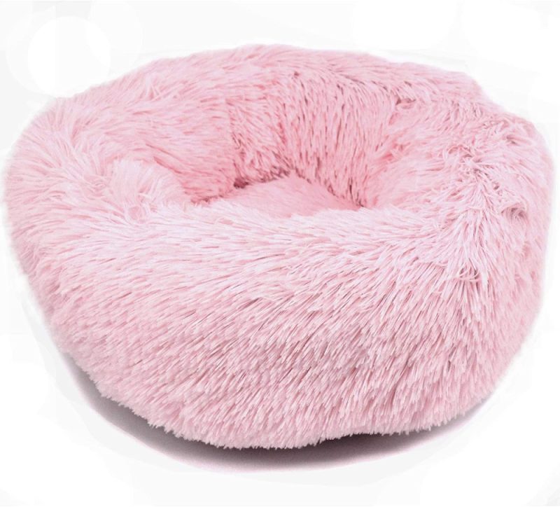 Donut hundeseng med plys – Flere farver
