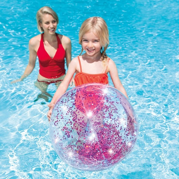 Badebold med pink glimmer Badebold med pink glimmer