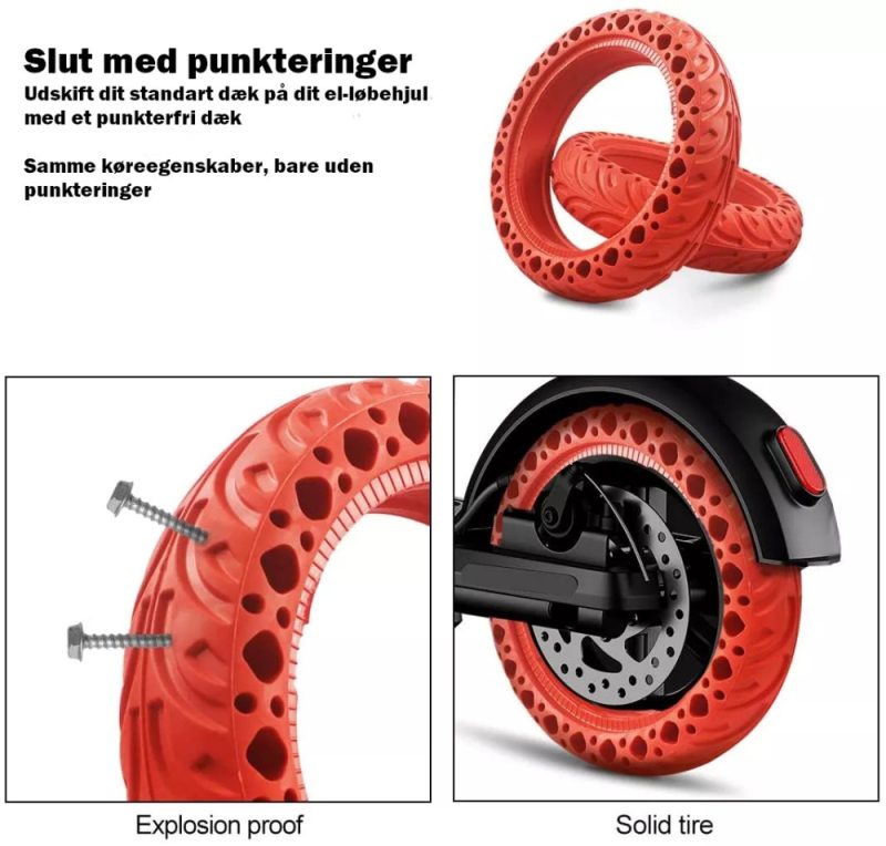 8,5″ farvede punkterfri gummidæk til el-løbehjul – M365 PRO