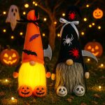 Halloween troldmand med LED-lys – 38 cm