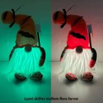 Halloween troldmand med LED-lys – 38 cm