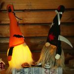 Halloween troldmand med LED-lys – 38 cm