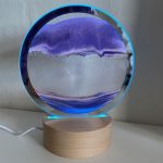 Timeglas LED lampe med sand