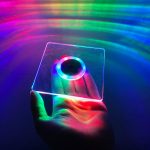 Coasters/glasbrikker med LED lys, 10 cm