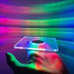 Coasters/glasbrikker med LED lys, 10 cm