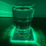Coasters/glasbrikker med LED lys, 10 cm