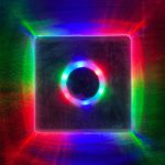 Coasters/glasbrikker med LED lys, 10 cm