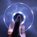 Coasters/glasbrikker med LED lys, 10 cm