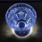 Coasters/glasbrikker med LED lys, 10 cm
