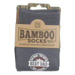 Best Dad bambus strømper