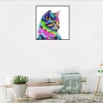 Katte motiv 5D diamond paint – 40 x 40 cm