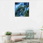 Ulvemotiv 5D diamond paint – 40 x 40 cm