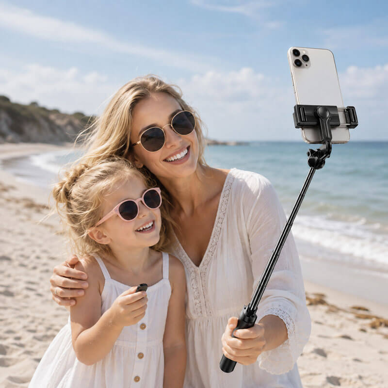 Selfiestang/tripod med fjernbetjening