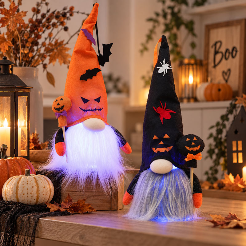 Troldmand figur med LED lys – 32 cm