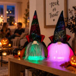 Halloween vampyr med LED-lys – 30 cm
