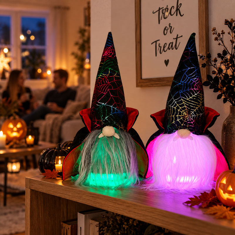 Halloween vampyr med LED-lys – 30 cm