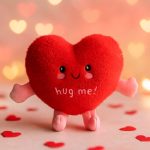 Plush hjerte bamse “Hug me” – 13 cm
